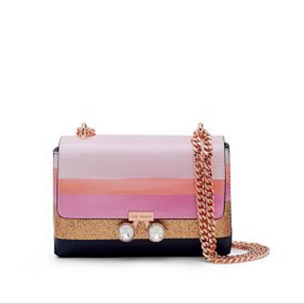 NWT Ted Baker Orchid Mosaic Stripe Mini Xbody Bag - Picture 2 of 9